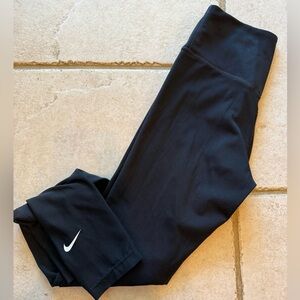 Nike Kids Black Leggings with White Logo